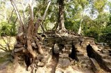Spean Thma (Khmer: ស្ពានថ្ម) is known as the bridge of stone and it is located west of Ta Keo. It is one of the few Khmer Empire era bridges to have survived to the modern day.<br/><br/>It was built on the former path of the Siem Reap River between Angkor Thom and the Eastern Baray and it was probably rebuilt after the Khmer period (around the 15th century), as it includes many reused sandstone blocks.